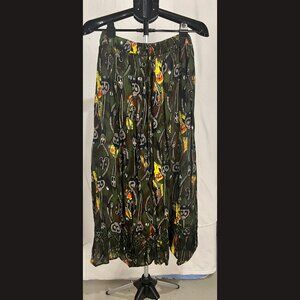 Black Magic One Size African Print Skirt & Jacket Set Green Bold Ethnic Style
